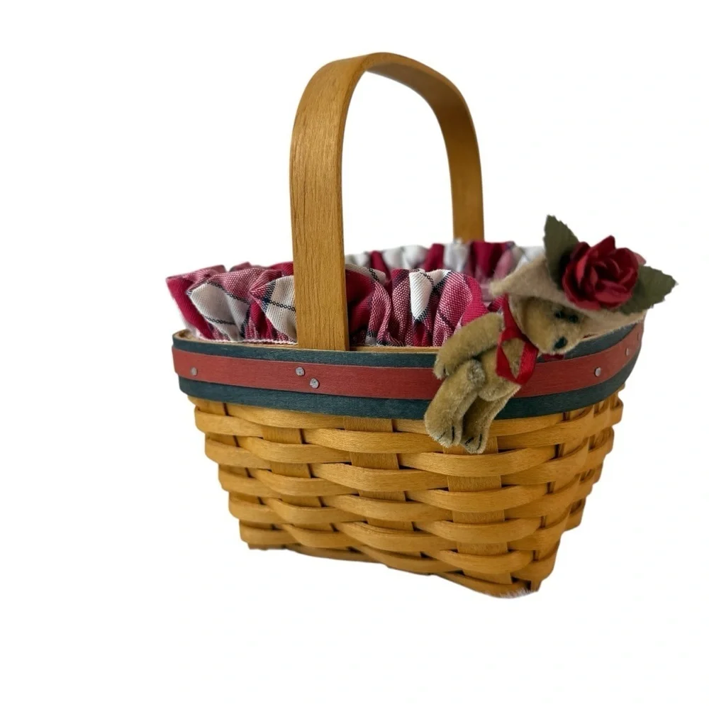 Longaberger All American 2001 Strawberry Basket Tie-on Basket Liner Protector